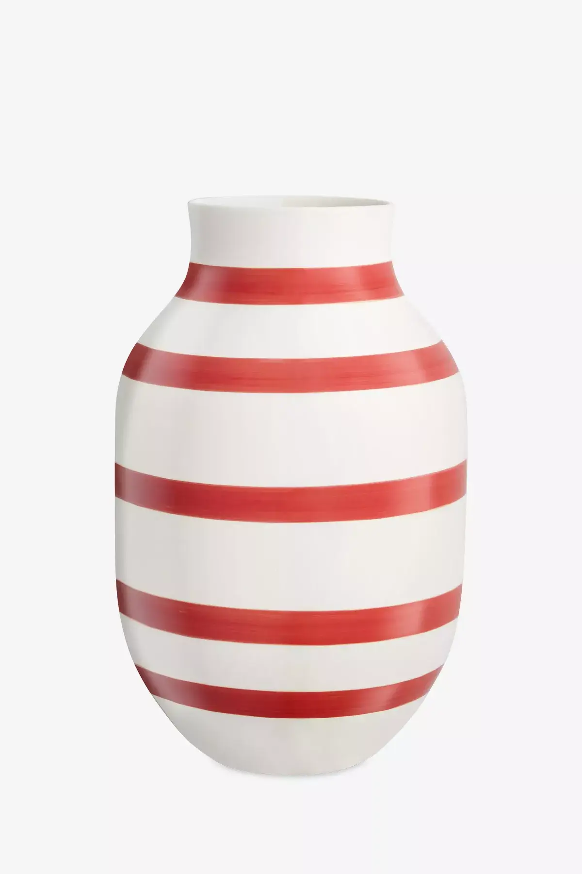 Red white vase